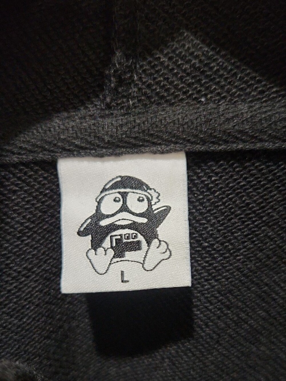 "Donpen" Hoodie with Yellow & Blue Cartoon Print - Picture 2 of 4